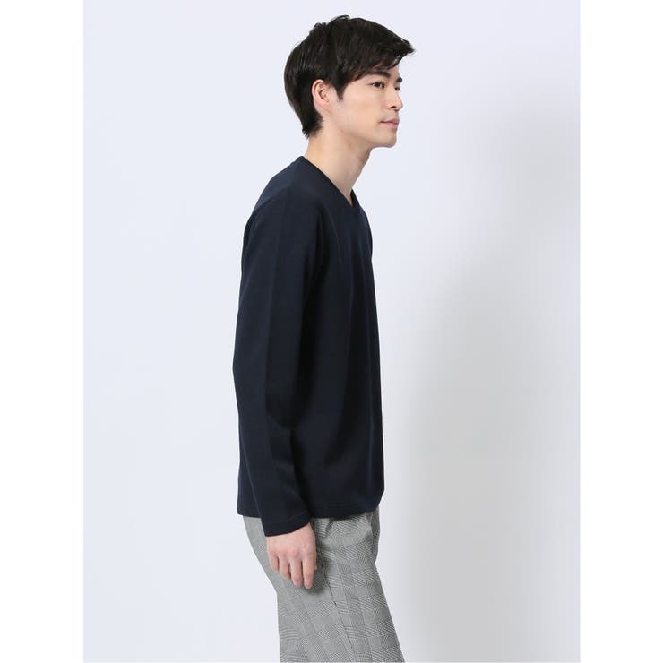 ストレッチ ダブルフェイス Vネックニットソー | TAKA-Q MEN | 詳細画像30 