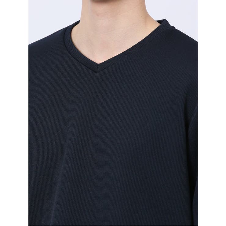 ストレッチ ダブルフェイス Vネックニットソー | TAKA-Q MEN | 詳細画像35 
