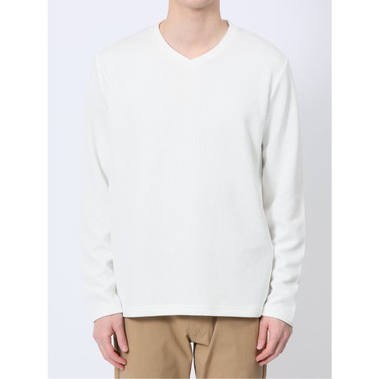 ストレッチ ダブルフェイス Vネックニットソー | TAKA-Q MEN | 詳細画像5 