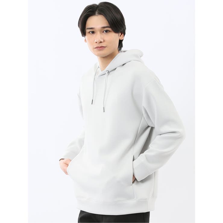 03ライトグレー | ストレッチ ソフトダンボール プルパーカー | TAKA-Q MEN