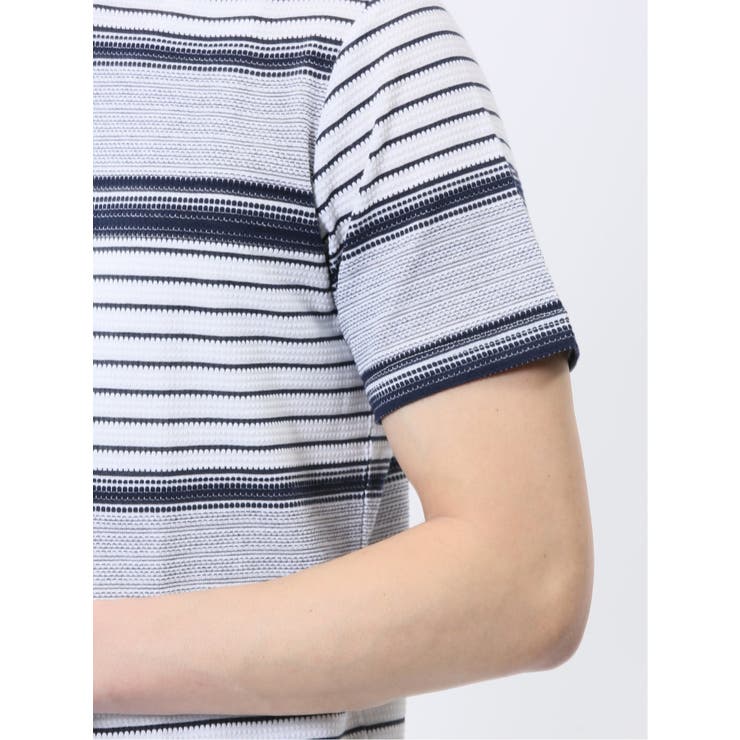 ポップコーンボーダー クルーネック半袖Tシャツ | TAKA-Q MEN | 詳細画像20 