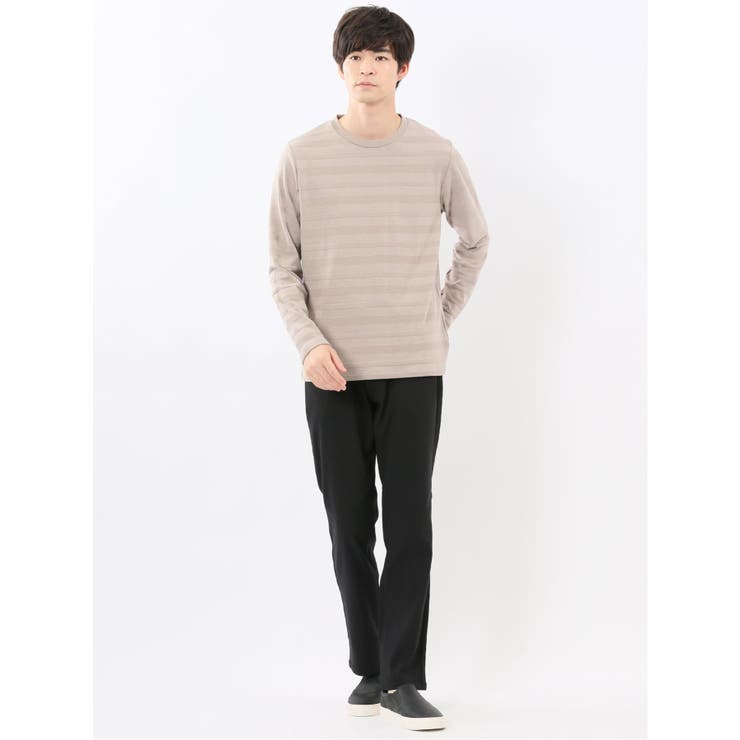 リンクスボーダージャガード クルーネック長袖Tシャツ | TAKA-Q MEN | 詳細画像14 