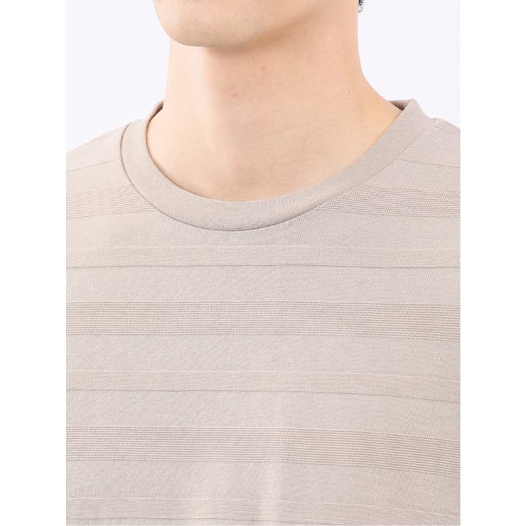 リンクスボーダージャガード クルーネック長袖Tシャツ | TAKA-Q MEN | 詳細画像18 