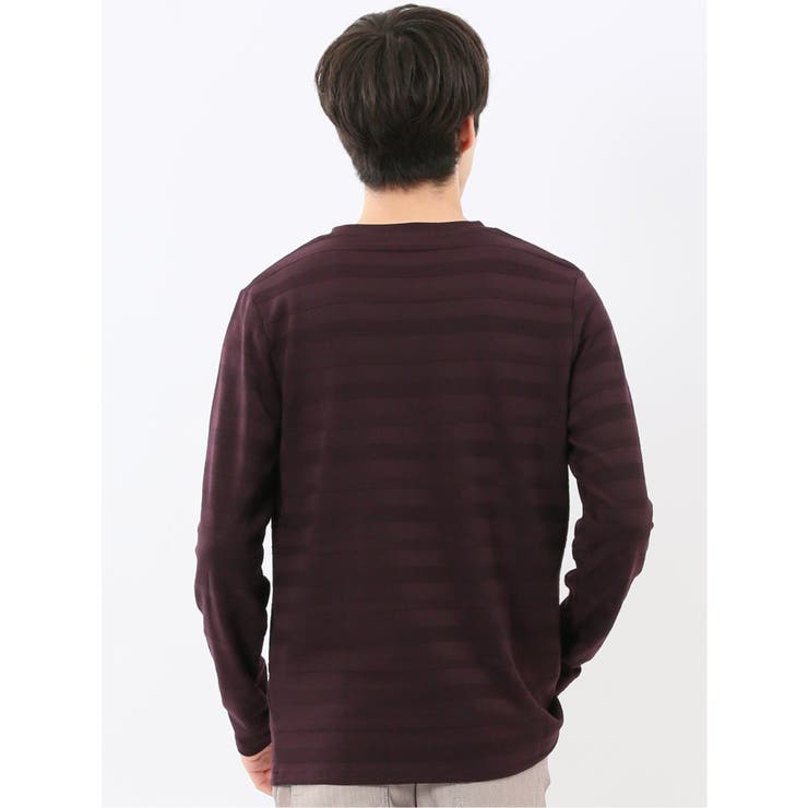 リンクスボーダージャガード クルーネック長袖Tシャツ | TAKA-Q MEN | 詳細画像21 
