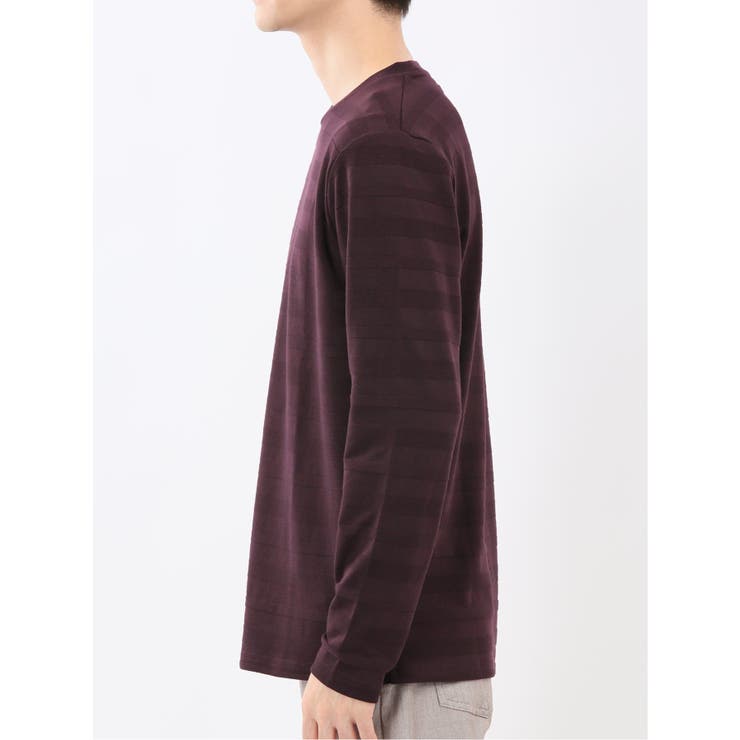 リンクスボーダージャガード クルーネック長袖Tシャツ | TAKA-Q MEN | 詳細画像25 