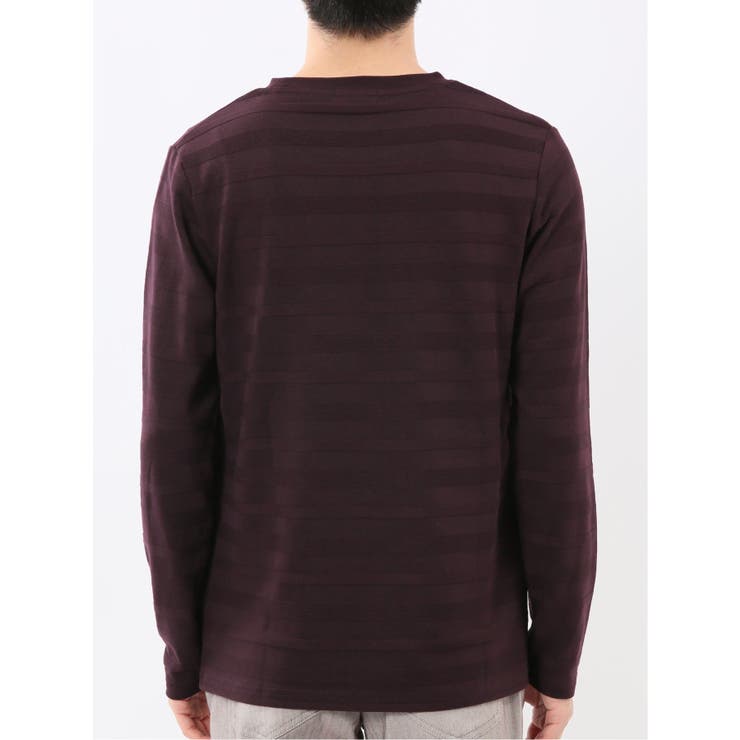 リンクスボーダージャガード クルーネック長袖Tシャツ | TAKA-Q MEN | 詳細画像26 