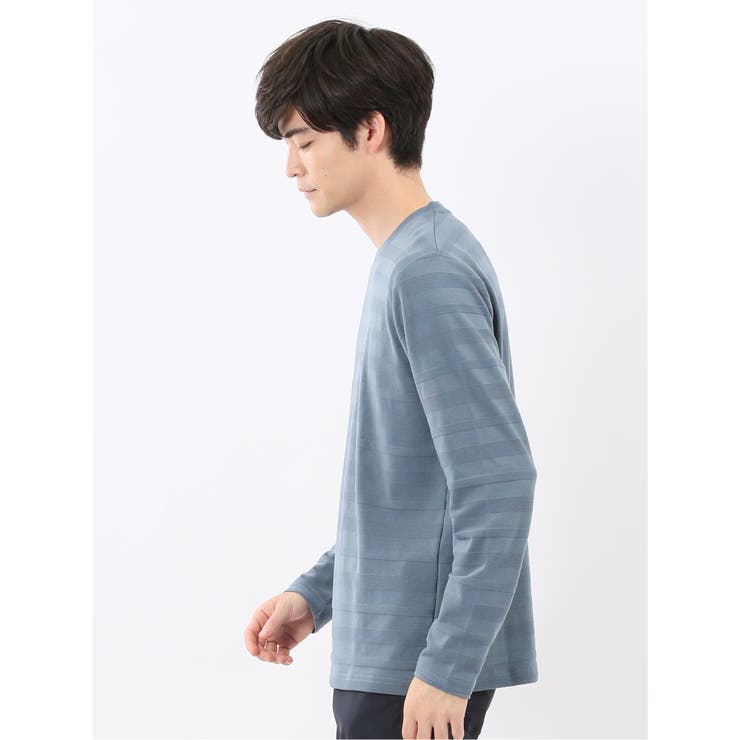 リンクスボーダージャガード クルーネック長袖Tシャツ | TAKA-Q MEN | 詳細画像29 