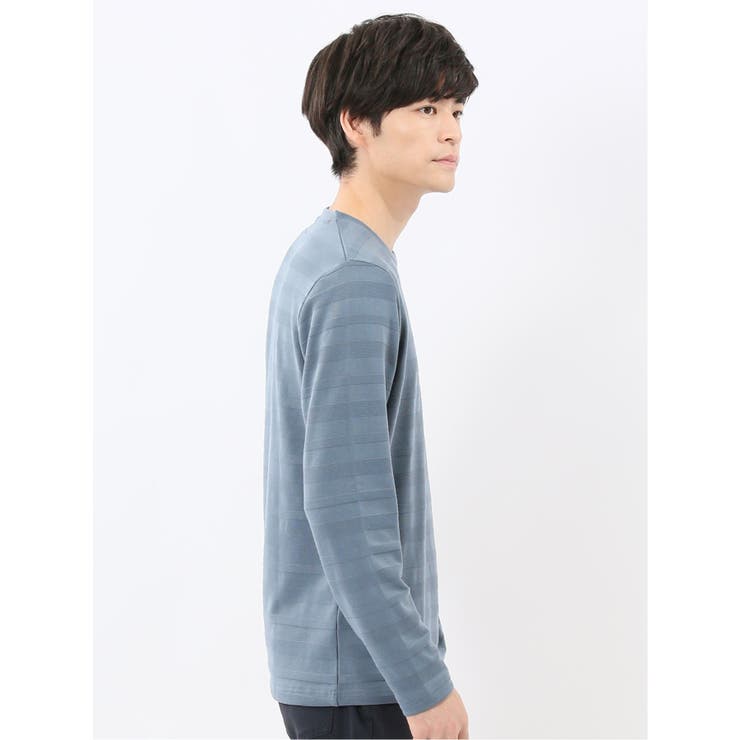 リンクスボーダージャガード クルーネック長袖Tシャツ | TAKA-Q MEN | 詳細画像31 