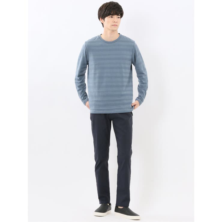 リンクスボーダージャガード クルーネック長袖Tシャツ | TAKA-Q MEN | 詳細画像32 