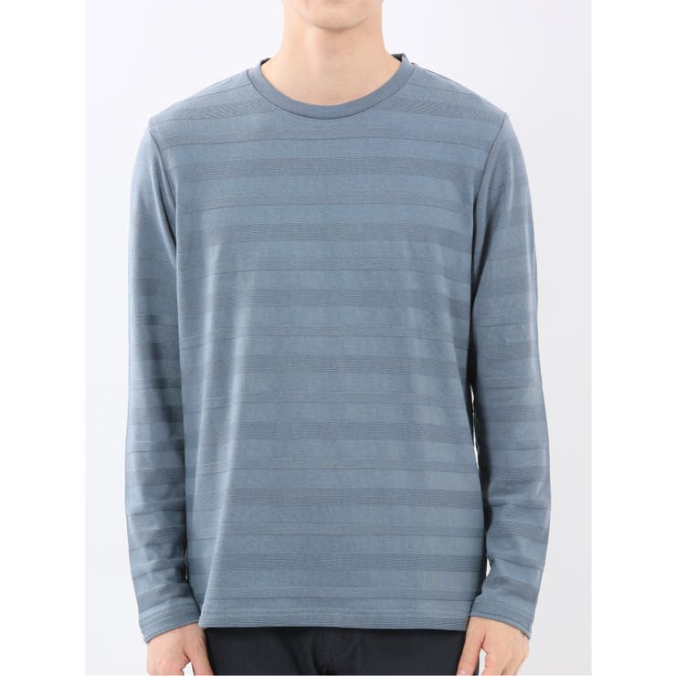 リンクスボーダージャガード クルーネック長袖Tシャツ | TAKA-Q MEN | 詳細画像33 