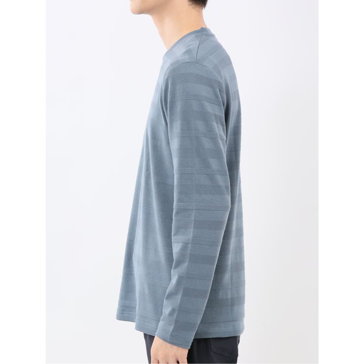 リンクスボーダージャガード クルーネック長袖Tシャツ | TAKA-Q MEN | 詳細画像34 