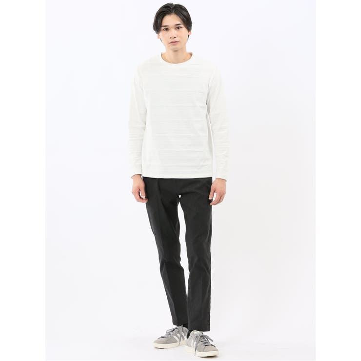 リンクスボーダージャガード クルーネック長袖Tシャツ | TAKA-Q MEN | 詳細画像5 