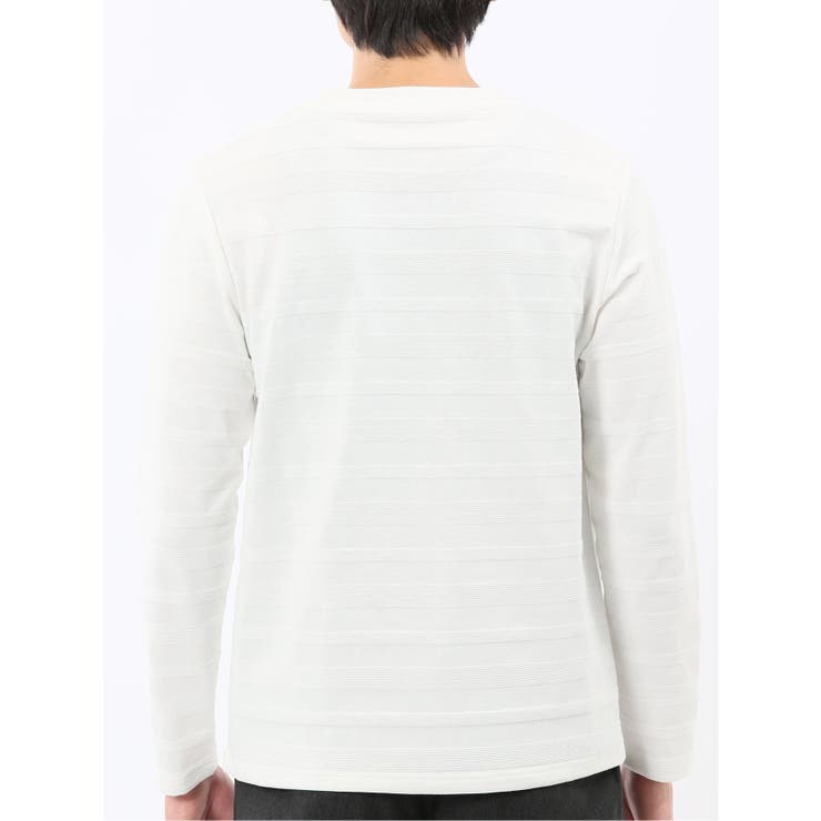 リンクスボーダージャガード クルーネック長袖Tシャツ | TAKA-Q MEN | 詳細画像8 