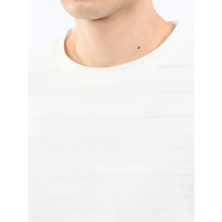リンクスボーダージャガード クルーネック長袖Tシャツ | TAKA-Q MEN | 詳細画像9 