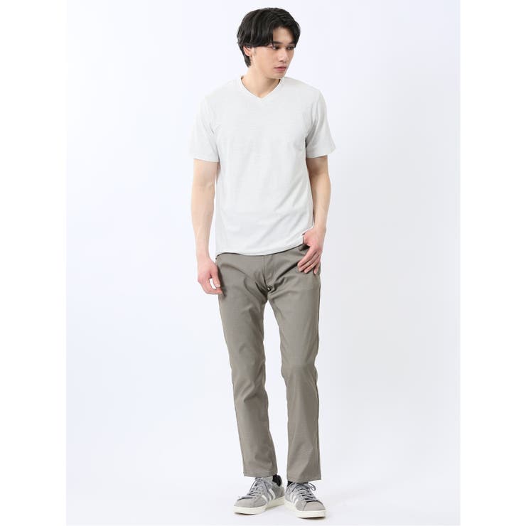 メッシュ かすれプリント Vネック半袖Tシャツ | TAKA-Q MEN | 詳細画像5 