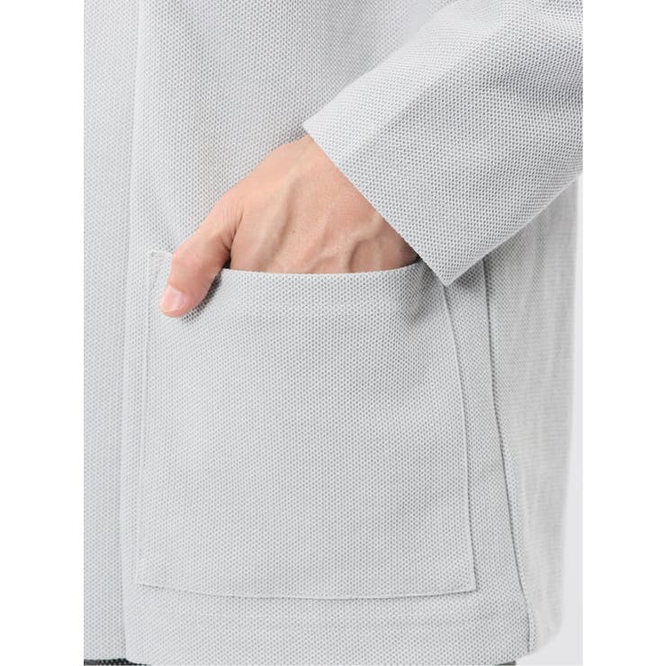 綿混鹿の子 ショールカーディガン | TAKA-Q MEN | 詳細画像10 