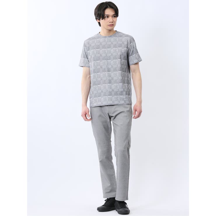 メッシュ かすれプリント クルーネック半袖Tシャツ | TAKA-Q MEN | 詳細画像15 