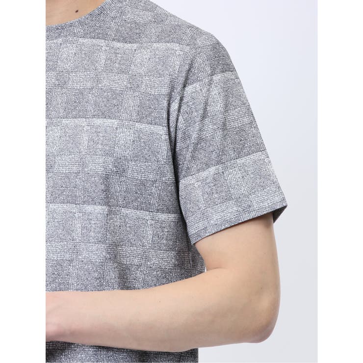 メッシュ かすれプリント クルーネック半袖Tシャツ | TAKA-Q MEN | 詳細画像20 