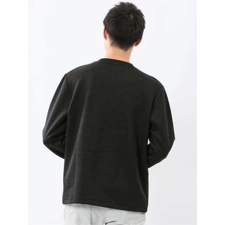 ジオメトリックジャガード クルーネック長袖Tシャツ | TAKA-Q MEN | 詳細画像16 