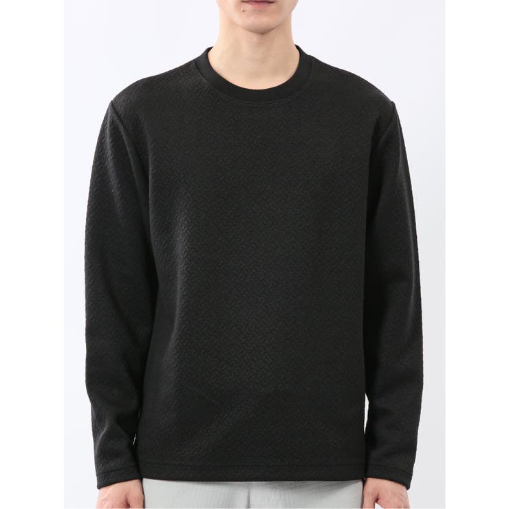 ジオメトリックジャガード クルーネック長袖Tシャツ | TAKA-Q MEN | 詳細画像19 