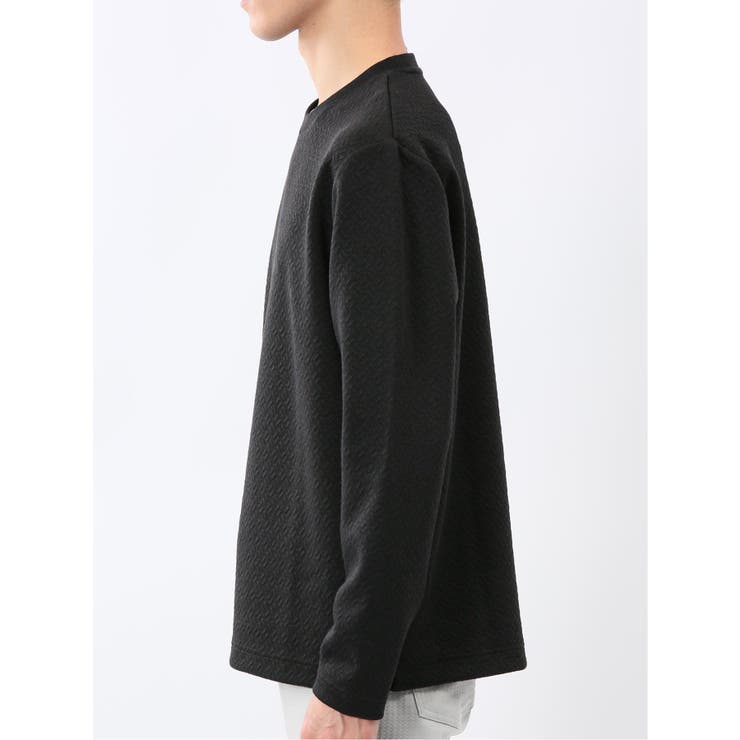 ジオメトリックジャガード クルーネック長袖Tシャツ | TAKA-Q MEN | 詳細画像20 