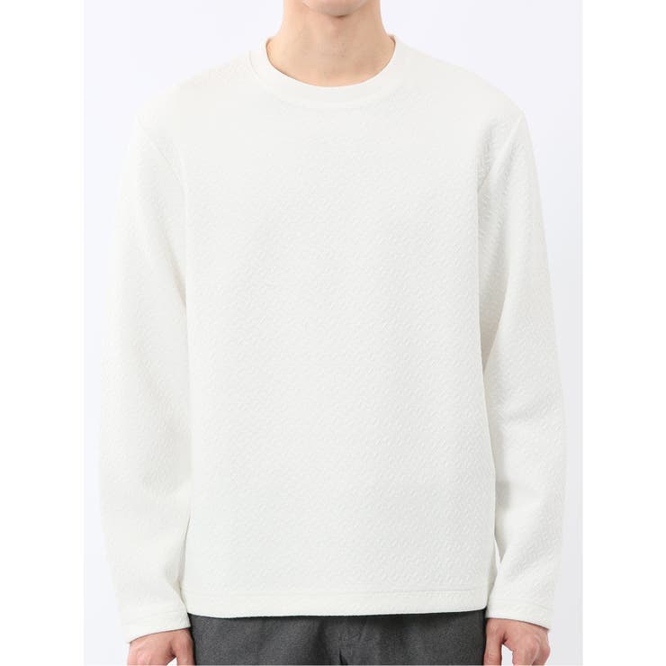 ジオメトリックジャガード クルーネック長袖Tシャツ | TAKA-Q MEN | 詳細画像6 