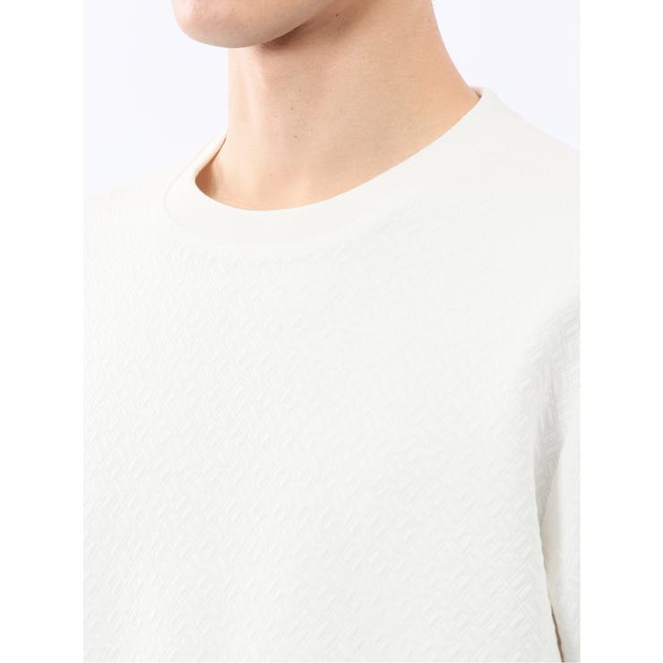 ジオメトリックジャガード クルーネック長袖Tシャツ | TAKA-Q MEN | 詳細画像9 