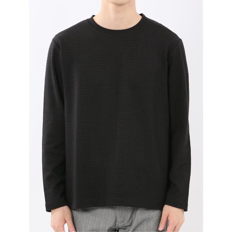 千鳥ジャガード クルーネック長袖Tシャツ | TAKA-Q MEN | 詳細画像15 