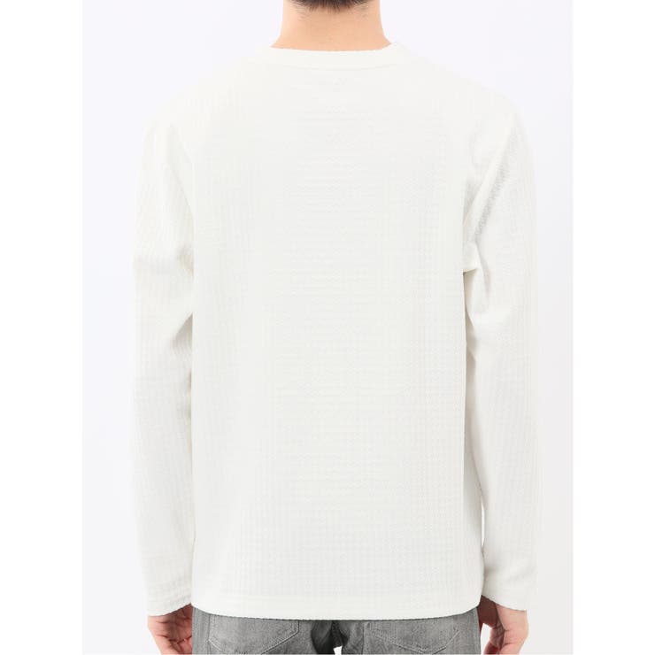 千鳥ジャガード クルーネック長袖Tシャツ | TAKA-Q MEN | 詳細画像8 