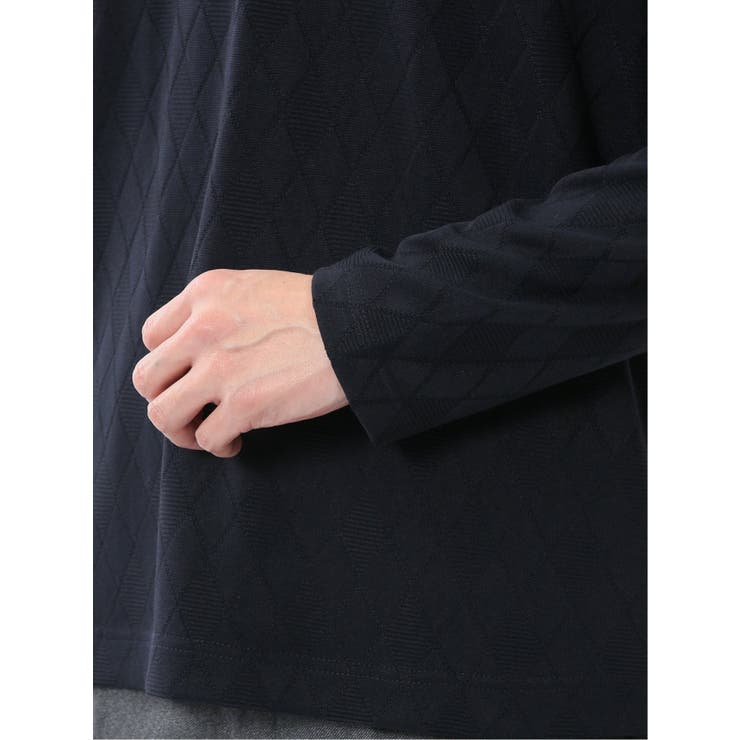アーガイルジャガード クルーネック長袖Tシャツ | TAKA-Q MEN | 詳細画像10 