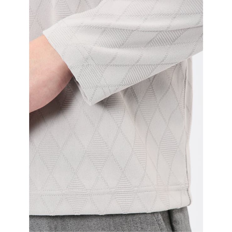 アーガイルジャガード クルーネック長袖Tシャツ | TAKA-Q MEN | 詳細画像24 