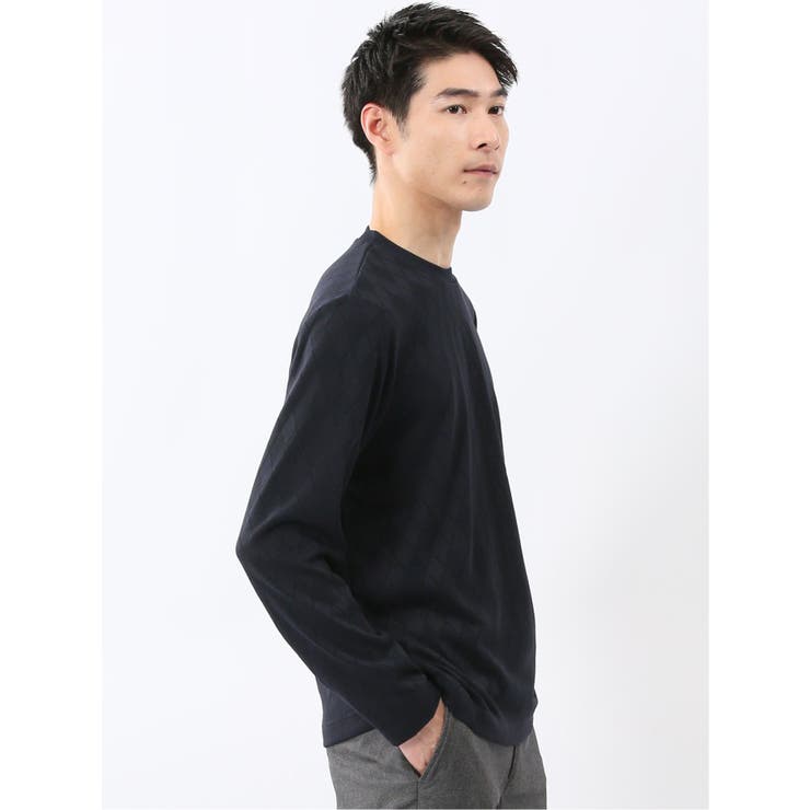 アーガイルジャガード クルーネック長袖Tシャツ | TAKA-Q MEN | 詳細画像4 