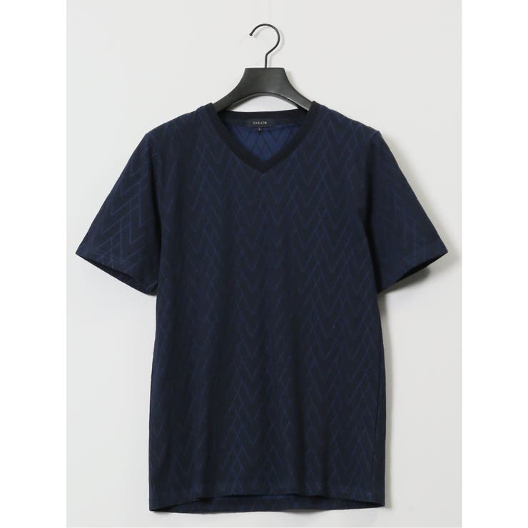 プレーティングジャガード Vネック半袖Tシャツ | TAKA-Q MEN | 詳細画像23 