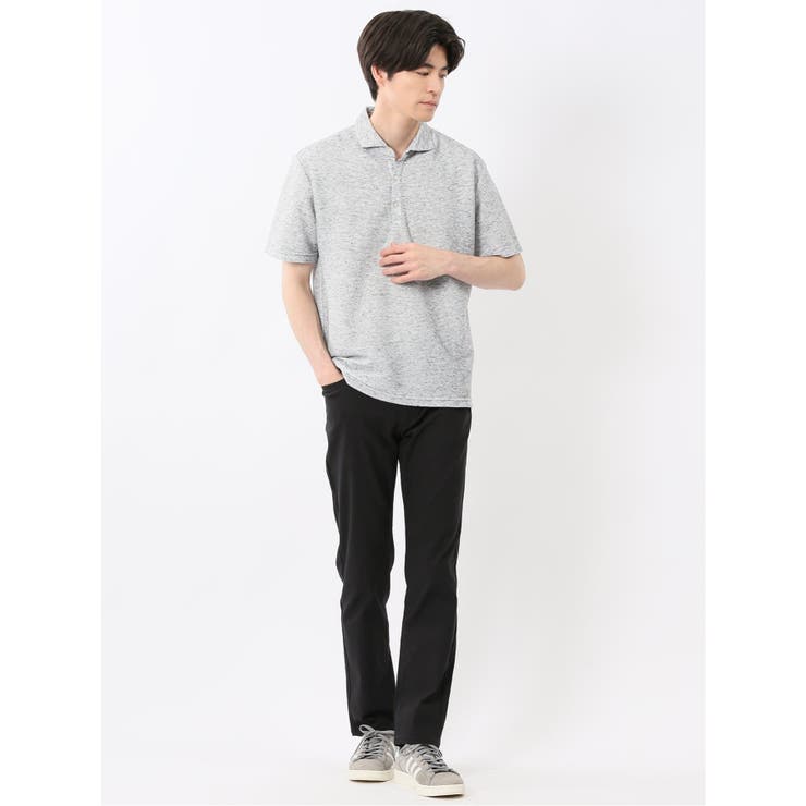 杢リップル カッタウェイ半袖ポロシャツ | TAKA-Q MEN | 詳細画像15 