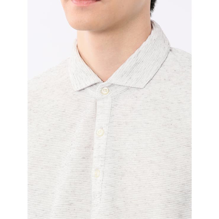 杢リップル カッタウェイ半袖ポロシャツ | TAKA-Q MEN | 詳細画像9 