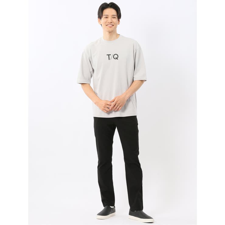 綿100% ロゴプリント クルーネック半袖Tシャツ[品番