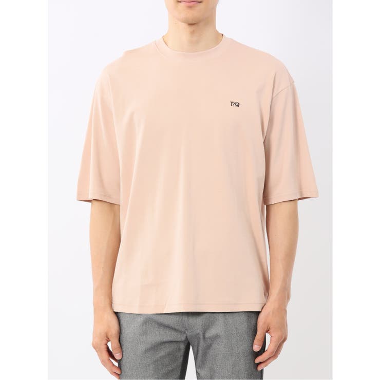 綿100% ロゴ刺繍 クルーネック半袖Tシャツ | TAKA-Q MEN | 詳細画像6 