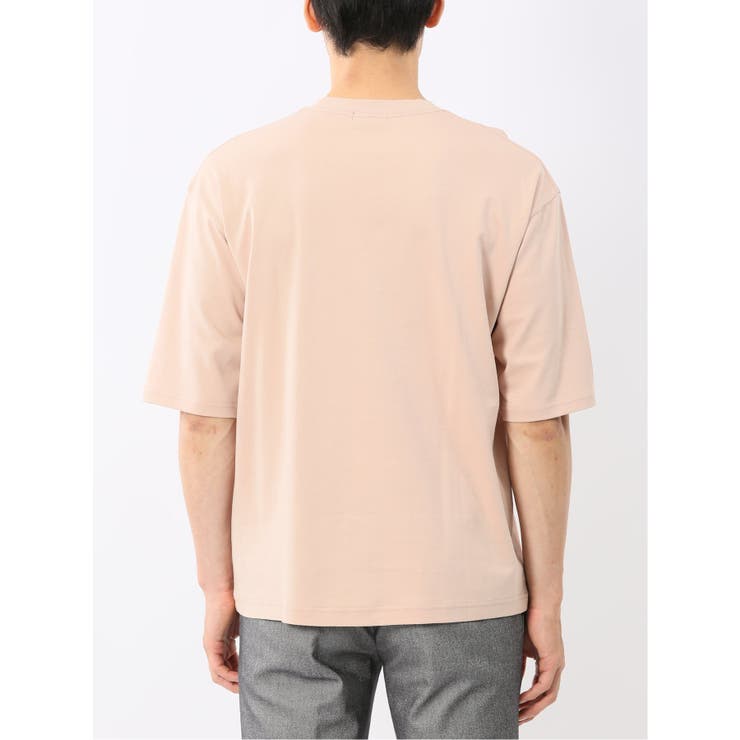 綿100% ロゴ刺繍 クルーネック半袖Tシャツ | TAKA-Q MEN | 詳細画像8 