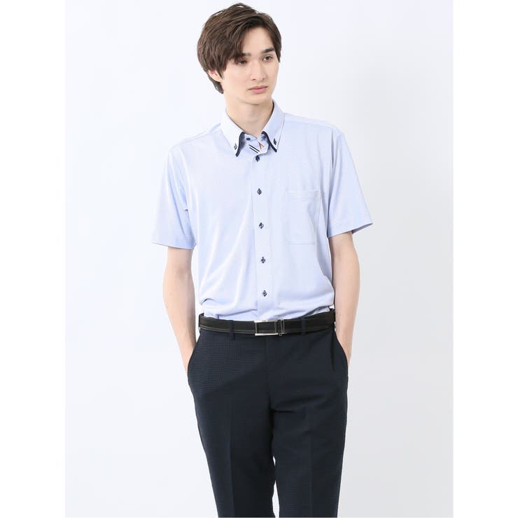 Biz クールパス ボタンダウン半袖 ビズシャツ | TAKA-Q MEN | 詳細画像1 