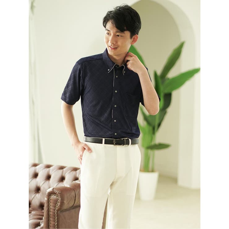 Biz クールパス ボタンダウン半袖 ビズシャツ | TAKA-Q MEN | 詳細画像1 