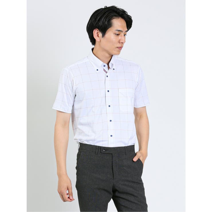 Biz クールパス ボタンダウン半袖 ビズシャツ | TAKA-Q MEN | 詳細画像1 