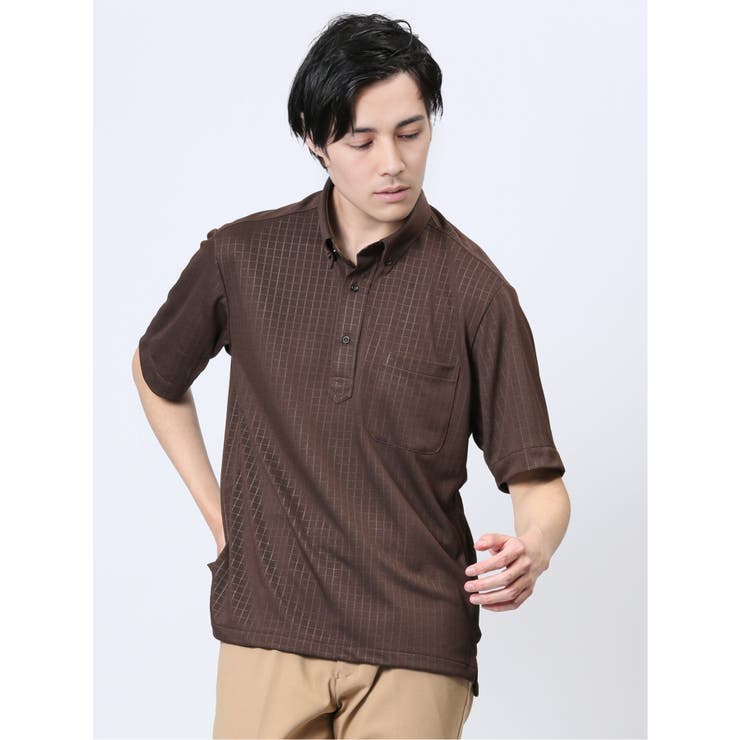 30茶 | Biz クールパス ボタンダウン半袖 ビズポロ | TAKA-Q MEN