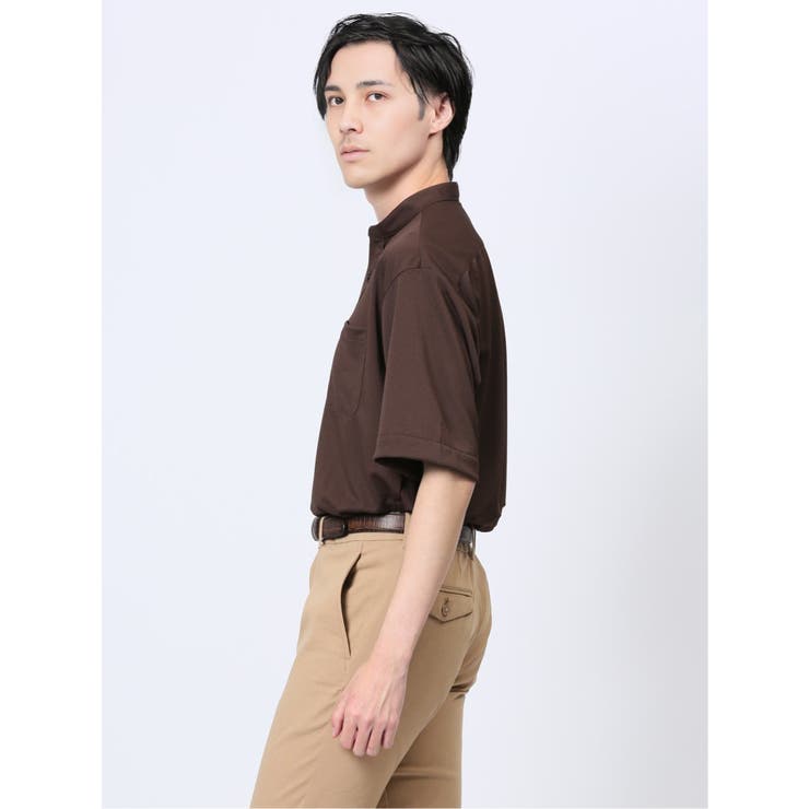 Biz クールパス バンドカラー半袖 ビズポロ | TAKA-Q MEN | 詳細画像21 