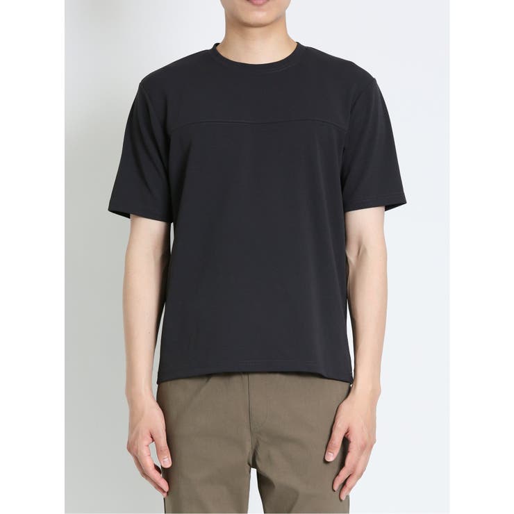 KAITEKI カットジョーゼット クルーネック半袖Tシャツ[品番