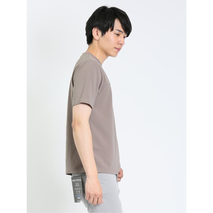 KAITEKI カットジョーゼット クルーネック半袖Tシャツ[品番 KAITEKI カットジョーゼット クルーネック半袖Tシャツ[品番