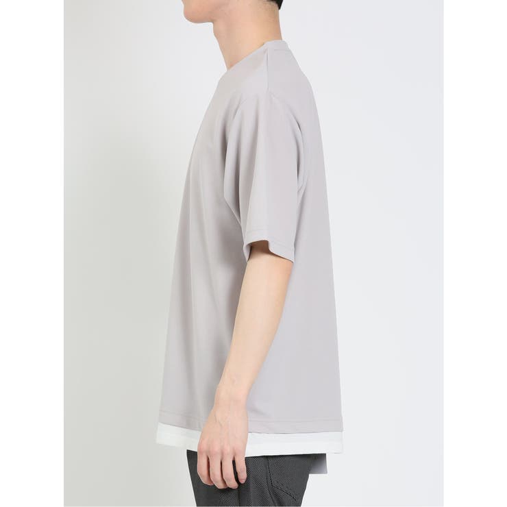 kaule 裾フェイクレイヤード クルーネック半袖Ｔシャツ | TAKA-Q MEN | 詳細画像16 