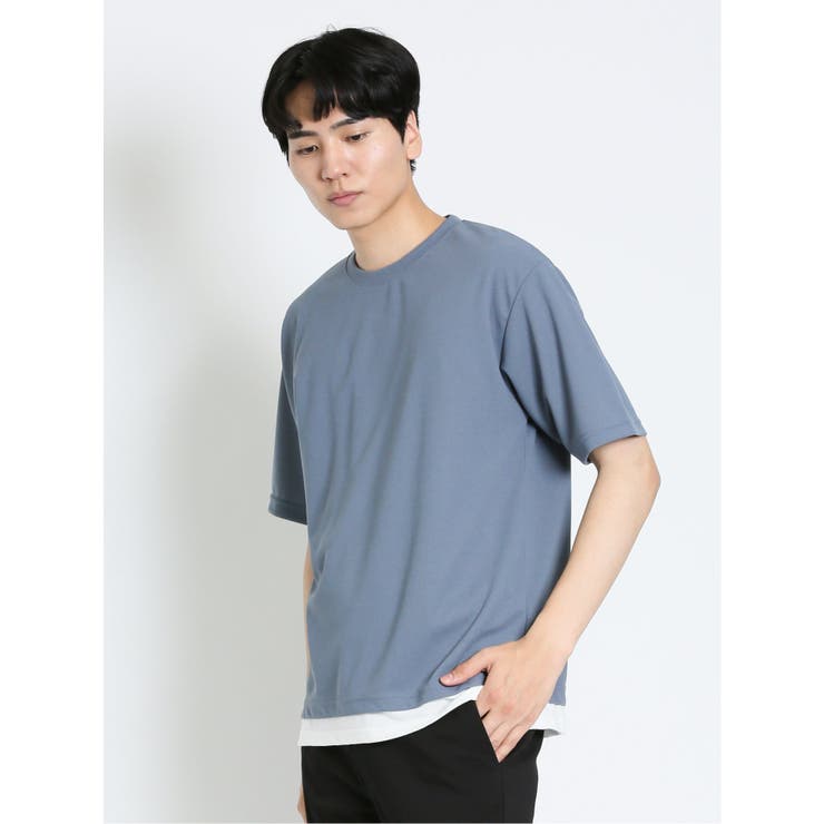 kaule 裾フェイクレイヤード クルーネック半袖Ｔシャツ | TAKA-Q MEN | 詳細画像2 