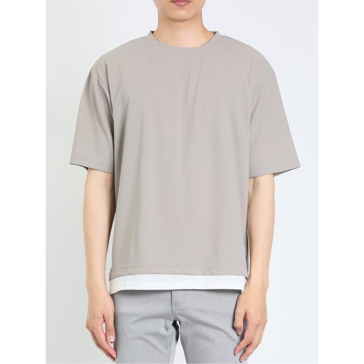 kaule 裾フェイクレイヤード クルーネック半袖Ｔシャツ | TAKA-Q MEN | 詳細画像33 