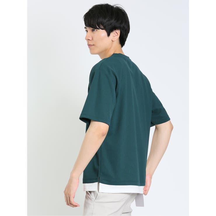 kaule 裾フェイクレイヤード クルーネック半袖Ｔシャツ | TAKA-Q MEN | 詳細画像39 