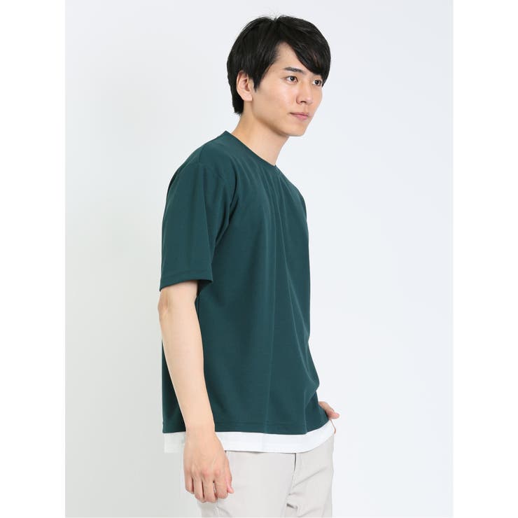 kaule 裾フェイクレイヤード クルーネック半袖Ｔシャツ | TAKA-Q MEN | 詳細画像41 